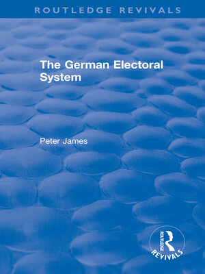 cover image of The German Electoral System